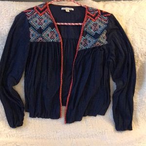 Embroidered open top